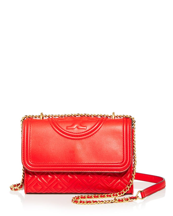 Tory Burch Fleming Small Leather Shoulder Bag In Brilliant