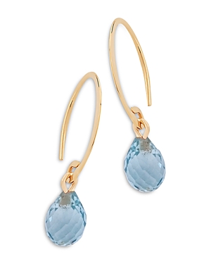 Bloomingdale's Blue Topaz Briolette Mini Sweep Drop Earrings in 14K Yellow Gold - 100% Exclusive