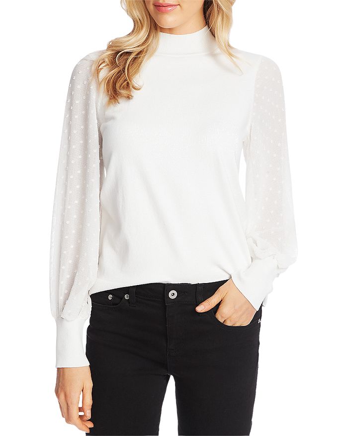 CeCe - Clip Dot Sleeve Sweater