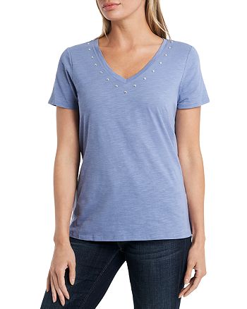 VINCE CAMUTO Studded Tee | Bloomingdale's
