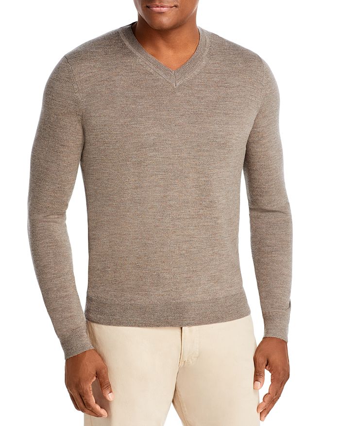 The Men's Store At Bloomingdale's V-neck Merino Sweater - 100% Exclusive In Ash