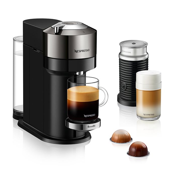 Nespresso - Vertuo Next Deluxe by Breville with Aeroccino Milk Frother, Dark Chrome
