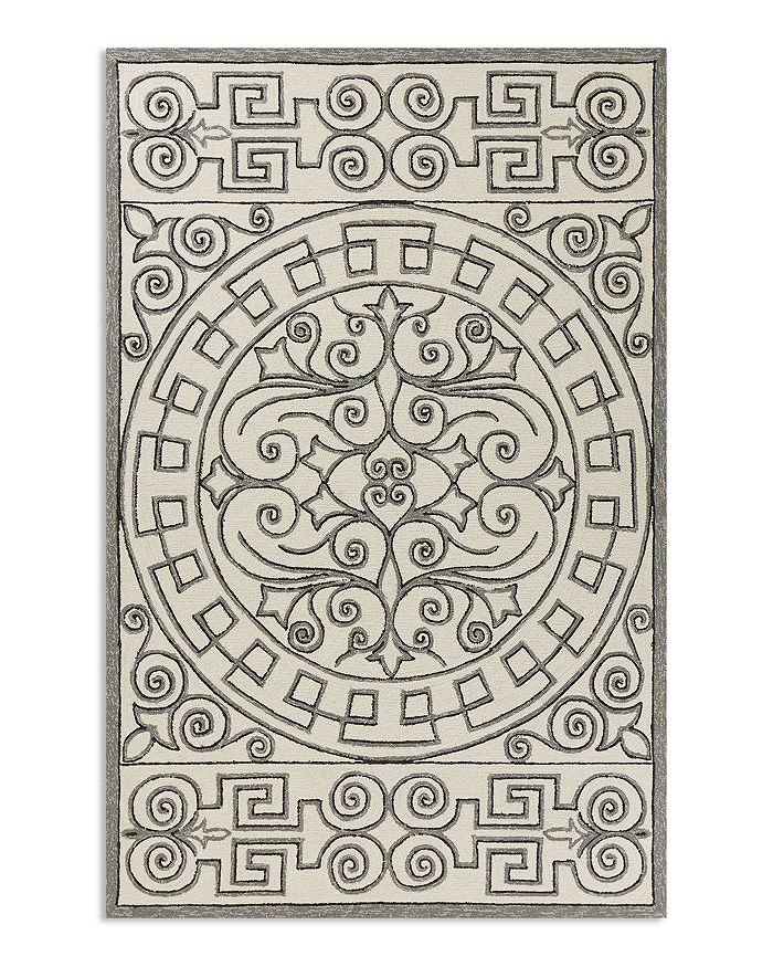 Kas Harbor Irongate Area Rug, 7'6 X 9'6 In Ivory/gray