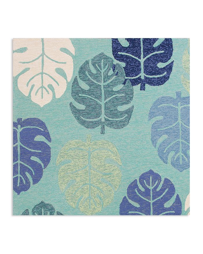 Shop Kas Harbor Palms Round Area Rug, 7'6 X 7'6 In Blue