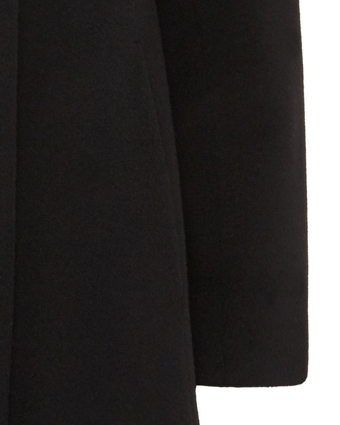 Shop Cinzia Rocca Convertible Collar Asymmetric Coat In Black