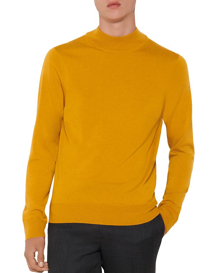 Sandro Industrial Slim Fit Sweater In Yellow