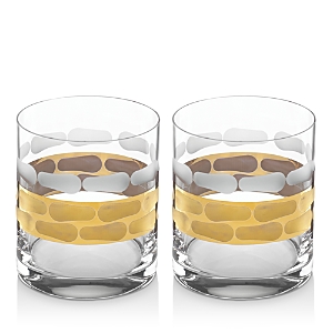Michael Wainwright Truro Double Old Fashioned Glass Set Of 2 In Platinum