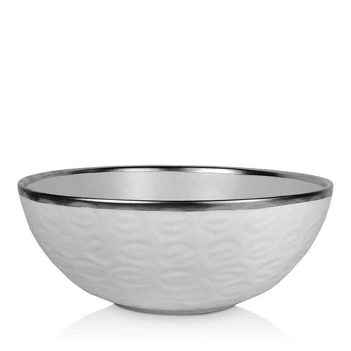 Shop Michael Wainwright Truro Large Bowl In White/platinum