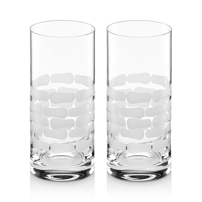 Shop Michael Wainwright Truro Highball Glass Set Of 2 In Clear/white