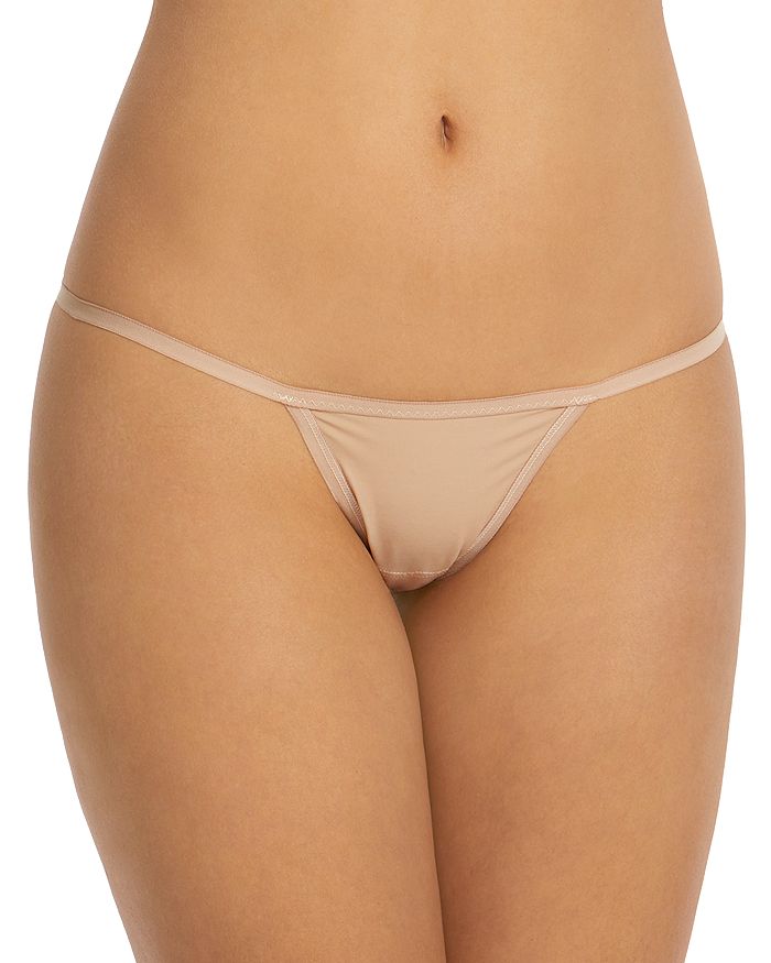 Shop Hanky Panky One Size Breathe Natural G String In Taupe