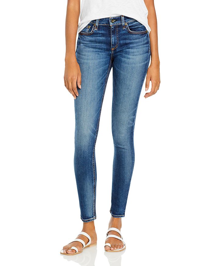 Rag & Bone Cate Mid-rise Ankle Skinny Jeans In Valley Line