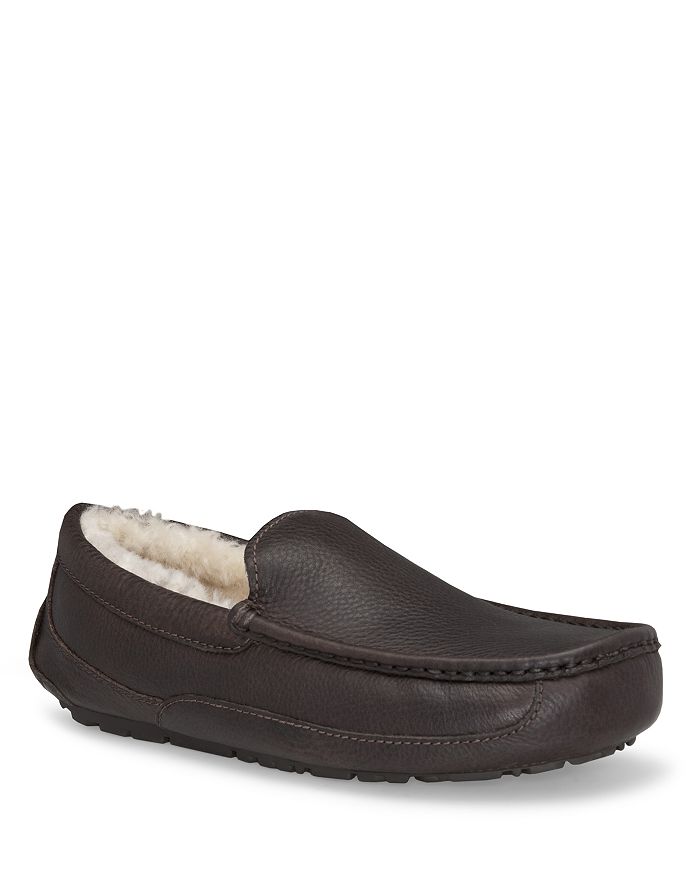 UGG® Men's Ascot Leather Slippers | Bloomingdale's