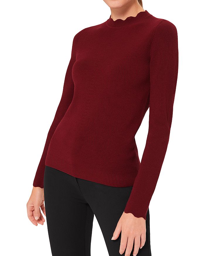 Scalloped outlet neck sweater