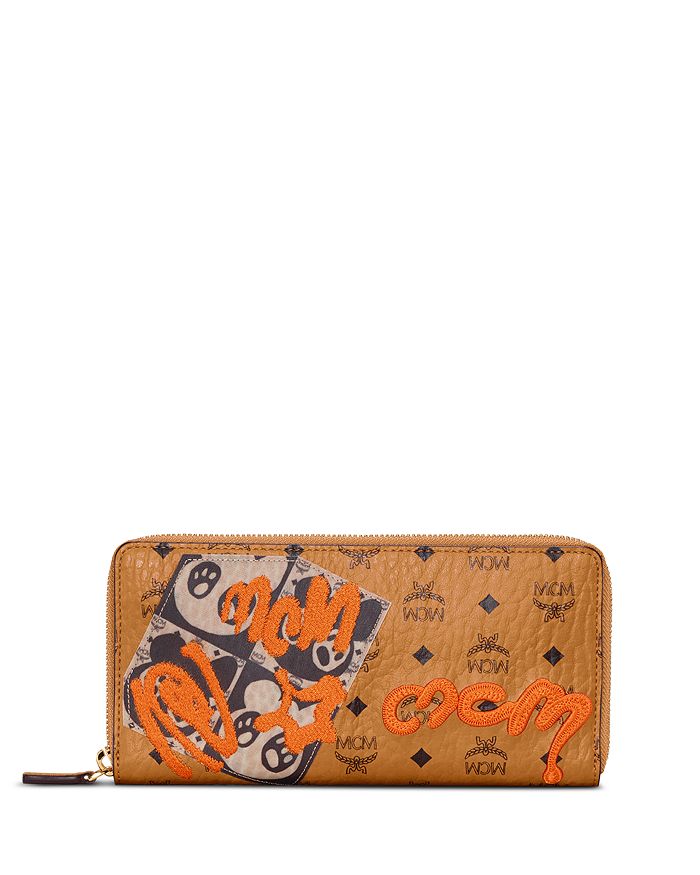 MCM Berlin Bear Large Gold Zip Wallet Bloomingdale s
