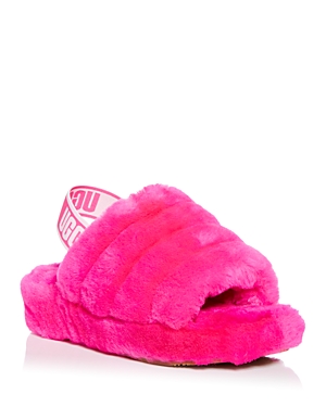 Shop Ugg Women's Fluff Yeah Shearling Slingback Slippers In Pink