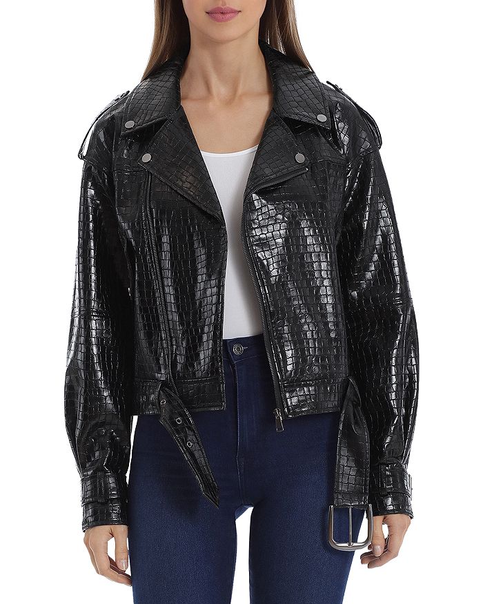 Bagatelle.nyc Bagatelle. Nyc Faux Leather Moto Jacket In