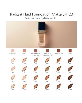 Radiant Fluid Foundation Matte Broad Spectrum SPF 20 Sunscreen 1.1 oz.