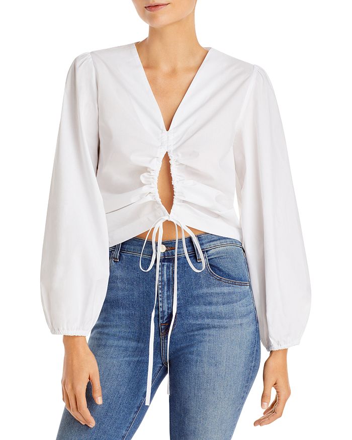 Resume Cropped Blouse In White