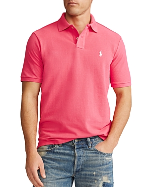 Shop Polo Ralph Lauren Cotton Mesh Classic Fit Polo Shirt In Hot Pink