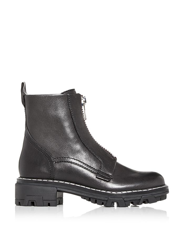Rag & Bone Rag And Bone Shiloh Leather Combat Boots Colour: Black In 1 Black | ModeSens