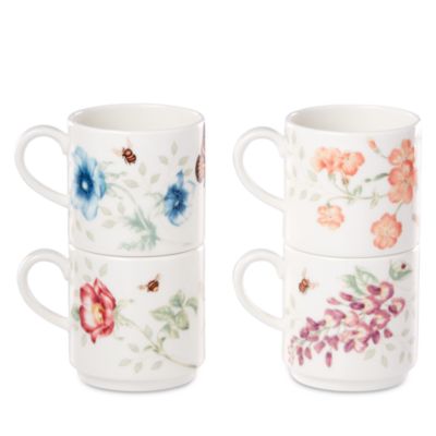Butterfly Meadow Stacking Mugs, Set of 4