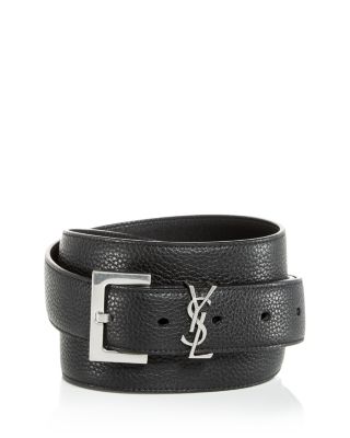 Logo leather belt