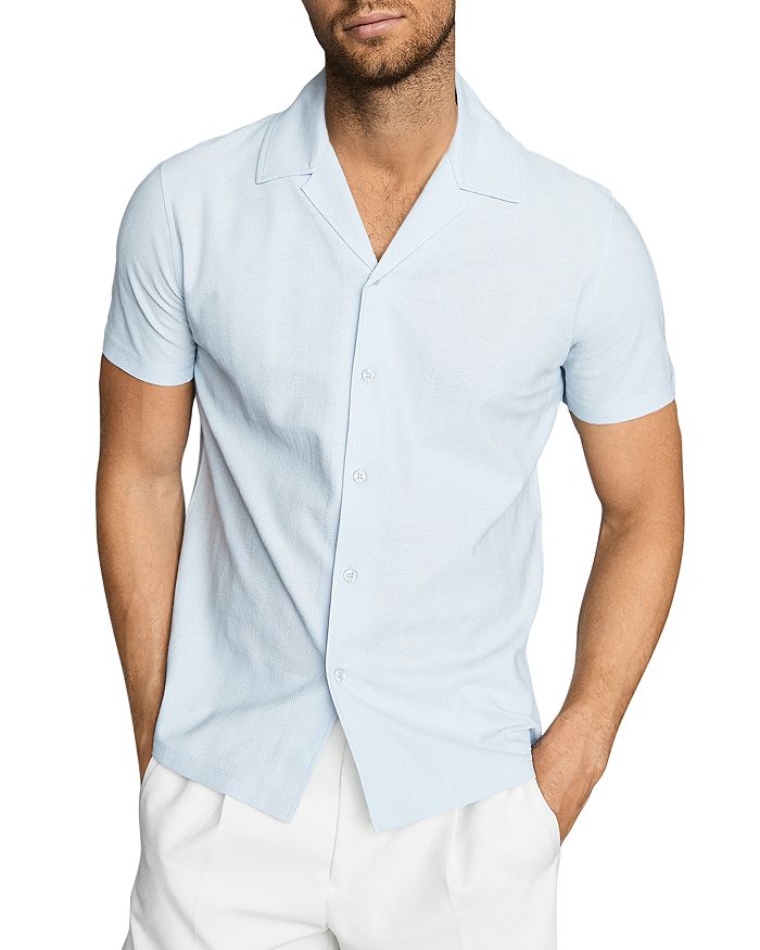 REISS Julius Cotton Cuban Shirt | Bloomingdale's