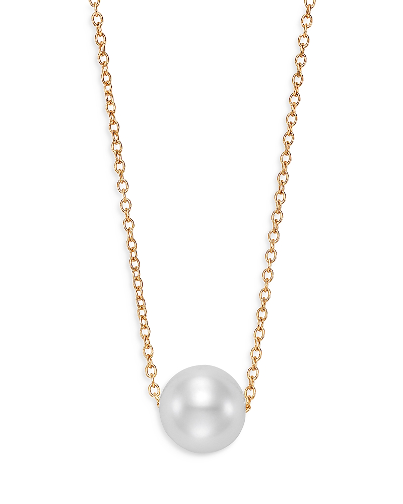 Bloomingdale's Fine Collection Cultured Freshwater Pearl Floating Pendant Necklace in 14K Yellow Gold, 16