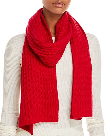 C by Bloomingdale's Cashmere - Solid Ribbed Cashmere Scarf - 100% Exclusive