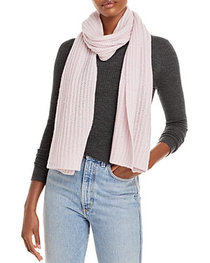 C By Bloomingdale's Solid Ribbed Cashmere Scarf - 100% Exclusive In Petal Pink