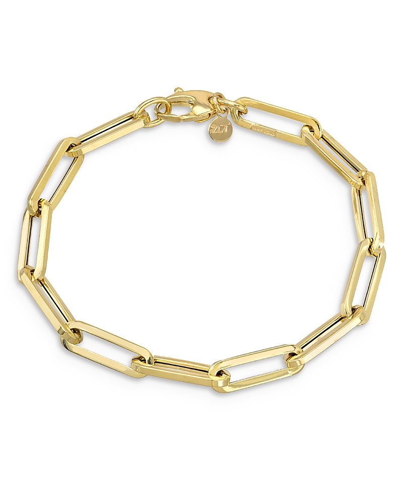 Zoe Lev 14k Yellow Gold Extra Large Paper Clip Chain Bracelet In Gold