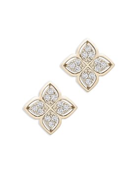 Bloomingdale's - Diamond Clover Cluster Stud Earrings in 14K Yellow Gold, 0.25 ct. t.w. - 100% Exclusive