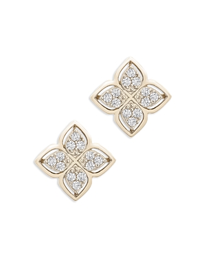 Bloomingdale's Diamond Clover Cluster Stud Earrings in 14K Yellow Gold, 0.25 ct. t.w. - 100% Exclusi