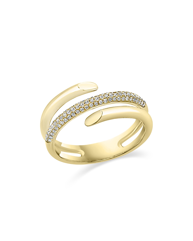 Bloomingdale's Diamond Pave Wrap Statement Ring In 14k Yellow Gold, 0.25 Ct. T. W. - Exclusive In Gold