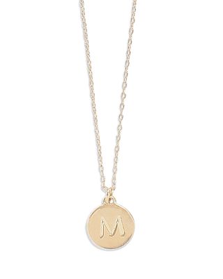 Mini Initial Pendant Necklace, 17"-20"