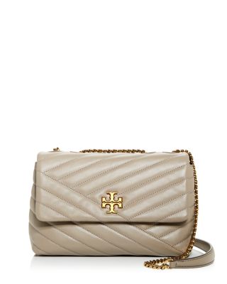 Unboxing Tory Burch Kira Chevron Large Shoulder Bag - Gray Heron 