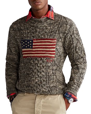 Polo Ralph Lauren American Flag Marled Sweater | Bloomingdale's