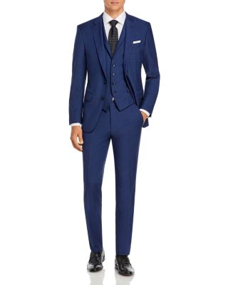 Hugo Boss Hutson5/gander3 Solid 3-piece Suit In Open Blue | ModeSens