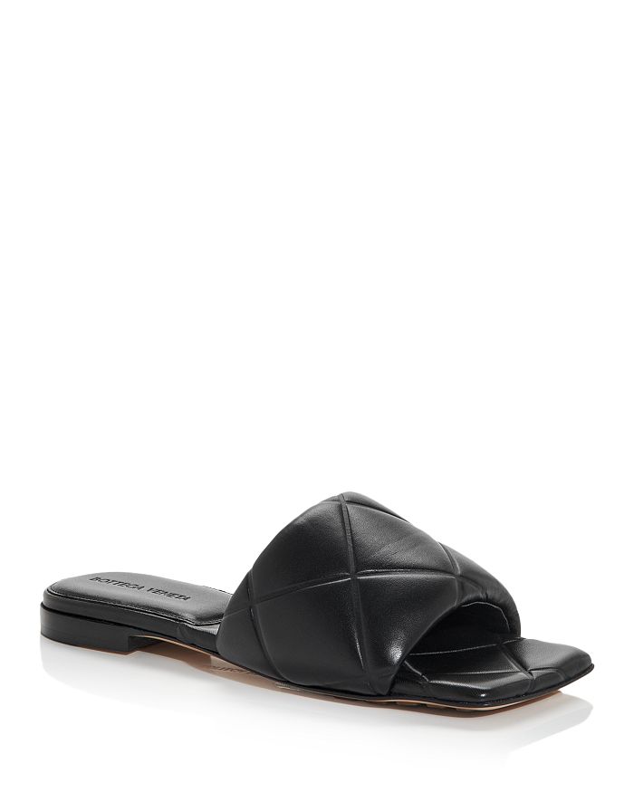 Bottega Veneta Women's Quilted Slide Sandals In Nero