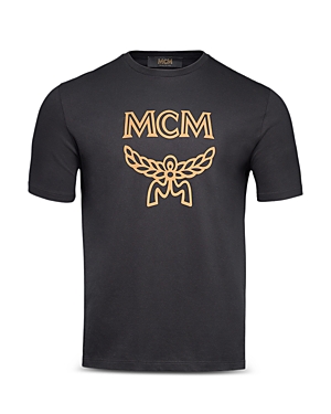 Mcm Crew Graphic Logo Tee In Black