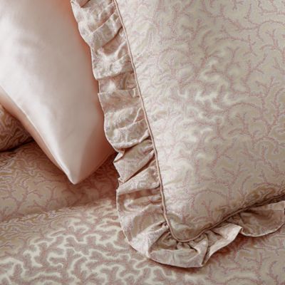 Coral Fern Round Decorative Pillow