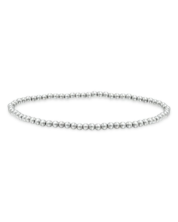 Aqua 3mm Beaded Collar Necklace, 14-16 - 100% Exclusive In Silver