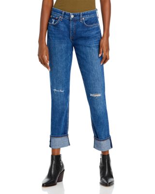 rag & bone - Miss Dre Low-Rise Jeans in Mission With Holes