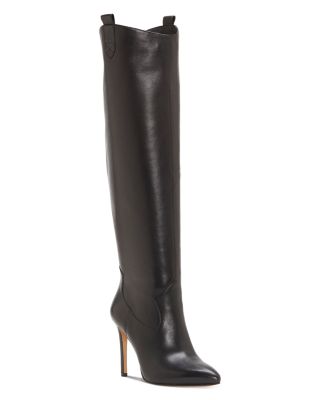 black high heel dress boots