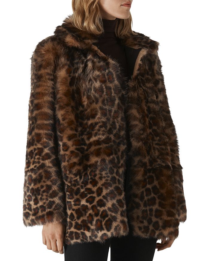 Whistles Animal Print Alba Shearling Coat Bloomingdale s