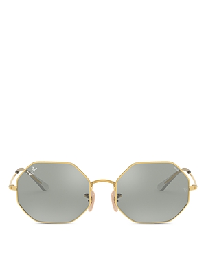 Ray Ban Ray-ban Unisex Icons Hexagonal Sunglasses, 54mm In Shiny Gold/gray Mirror