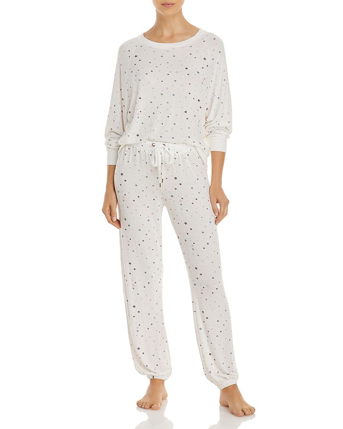 Honeydew Star Seeker Printed Pajama Set In Sweet Cream