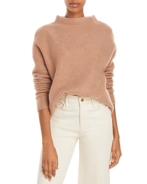 C By Bloomingdale's Brushed Cashmere Mock Neck Sweater - 100% Exclusive In Camel