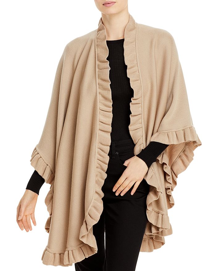 Lane D'olimpia Ruffle Wrap Scarf - 100% Exclusive In Camel