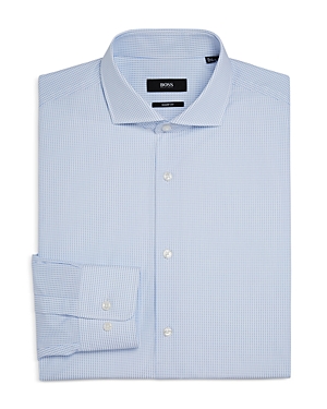 Boss Men's Mark Us Cotton Micro Dot Slim Fit Dress Shirt
